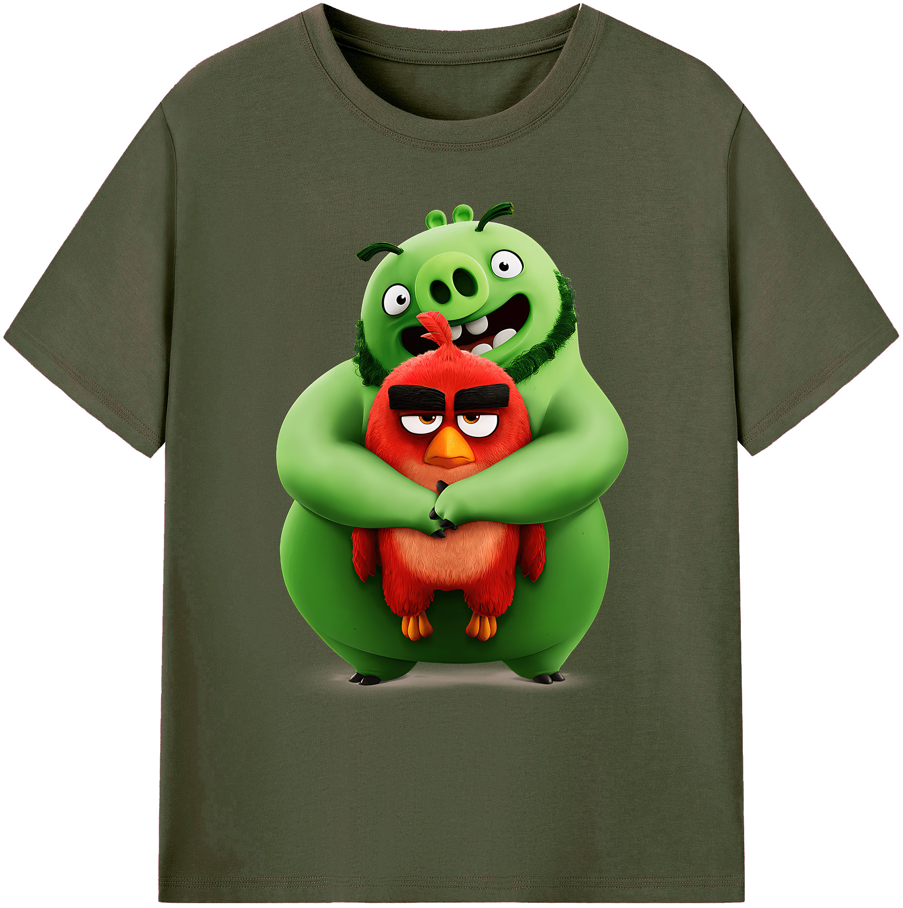 （画像用） Angry Birds アングリーバード 綿100％ メンズ半袖Tシャツ｜肌触りやわらか＆通気性